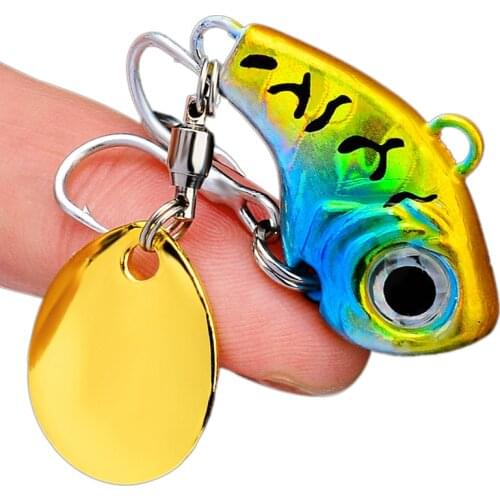 5g 10g 15g 20g New Metal Mini VIB With Spoon Fishing Lure Fishing Tackle Pin Crankbait Vibration Spinner Sinking Bait