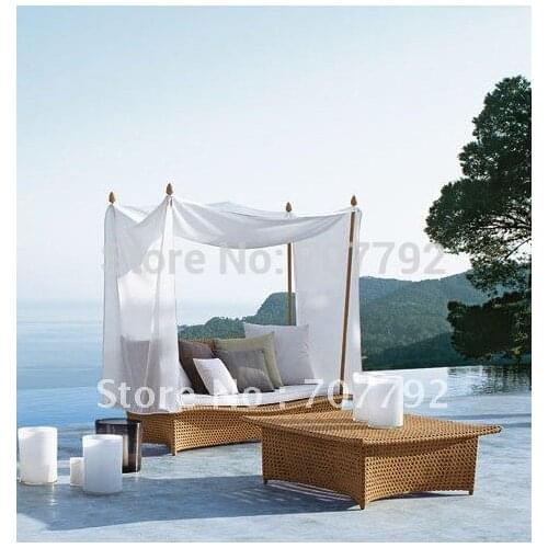 Hot sale SG-12035C Elegant black rattan deck chair furniture