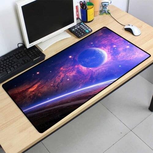 Mairuige Gaming Mouse Pad Starry Sky Moon Pattern Large Mouse Pad Computer Notebook Keyboard Office Game Accessories Desk Mat