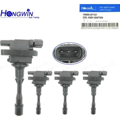 4 Pcs 19500-87101 gnition Coil For Cadillac Escalade 6.0L Daihatsu Applause Terios 1997-2000 Piaggio Porter 1998- 90048-52127