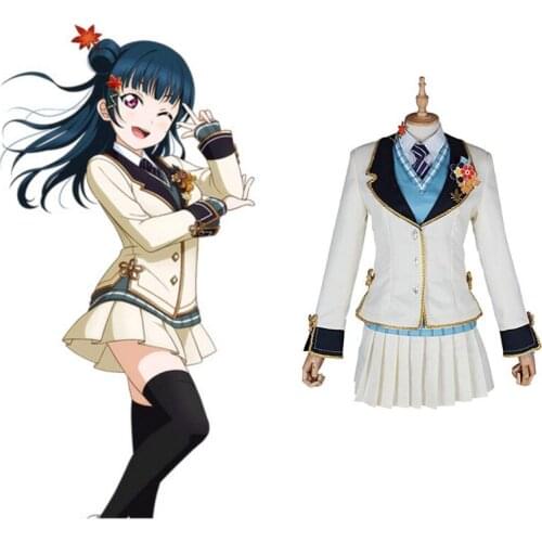 Love Live Sunshine Cosplay Tsushima Yoshiko Cosplay Costumes Uniform Outfit Anime Cosplay Costume Halloween Carnival Cosplay