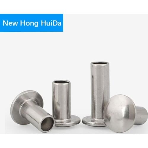 M2 M2.5 M3 M4 M5 M6 GB873 Round Flat Button Truss Head Half Semi Hollow Rivet 304 Stainless Steel