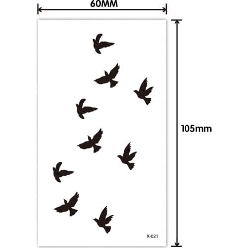 Fashion Small Lips Black Cartoon Temporary Tattoo Cute Star Tattoo Sticker Love Women Body Finger Art Waterproof Tatoo Kid