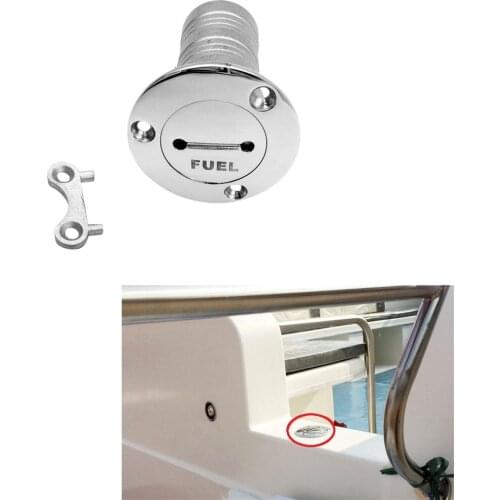 Marine Hardware Boat Deck Fuel Fill/Filler with Key Cap -(1 1/2inch), 316 Stainless Steel