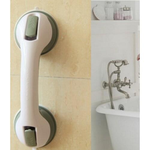 Bathrooms Shower Wall Grab Bar No Drilling Shower Handle Bar Offers Safe Grip With Strong Hold Suction Cup For Seniors Babies