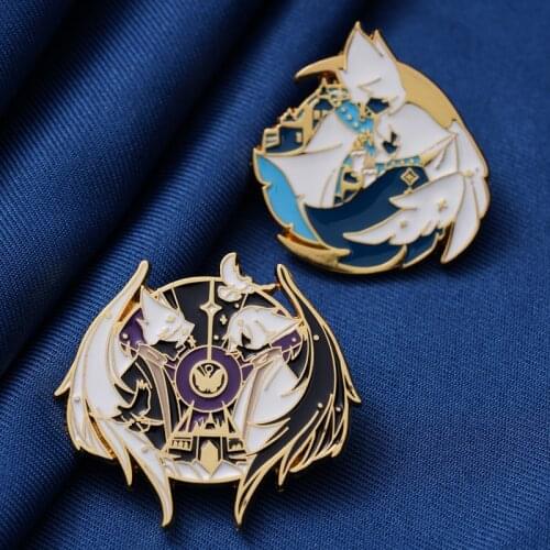 NEW Anime Sky Children Of Light Guangyu Alef Daleth Cosplay Metal Badge Button Brooch Pins Collection Medal Souvenir Toy Gift