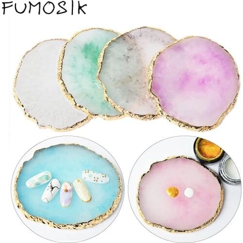 1PCS Practice Display Nail Palette Board Natural Resin Varnish Color Showing Shelf Manicure Tool Gel Polish Nail Art Pallet