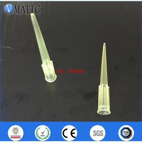 Free Shipping 1000Pcs 200ul 0.2ml Plastic Needle ID 6mm Length 50mm Ranular Fluid TT Tips