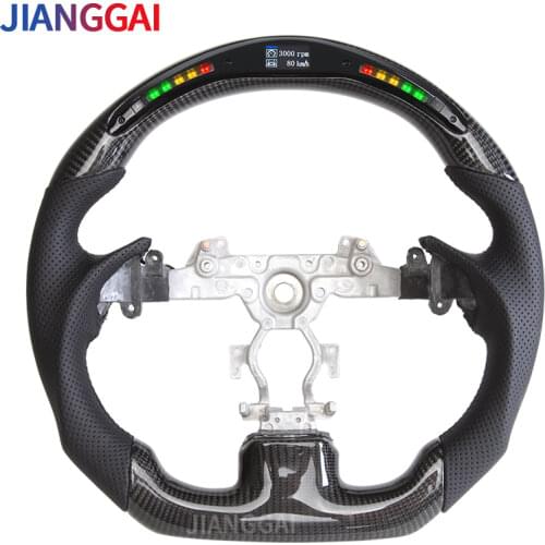 Fit For Infiniti G37 2009-2013 Model Carbon Fiber Steering Wheel LED Shift Racing Wheel