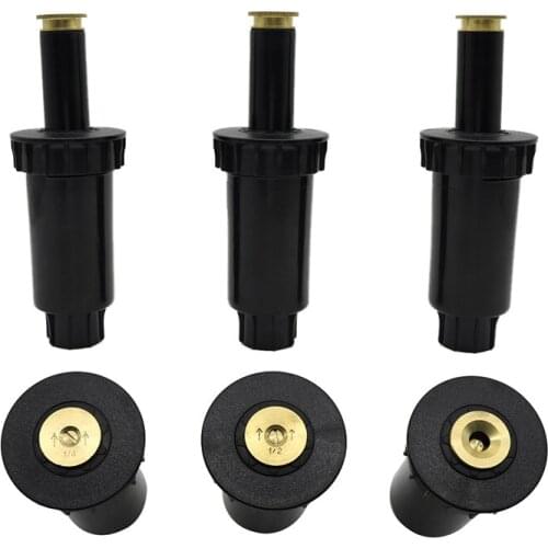 1/2" Adjustable Plastic Pop up Sprinklers 90-360 degree Lawn Irrigation Garden Supplies Lawn Watering Cooling 10 Pcs