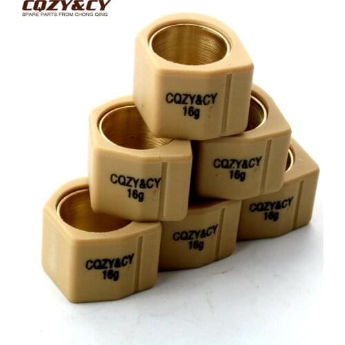 6PC Racing Quality Roller Weights 25x20mm 16grams for KYMCO X Citing i ABS 400 2013-2015