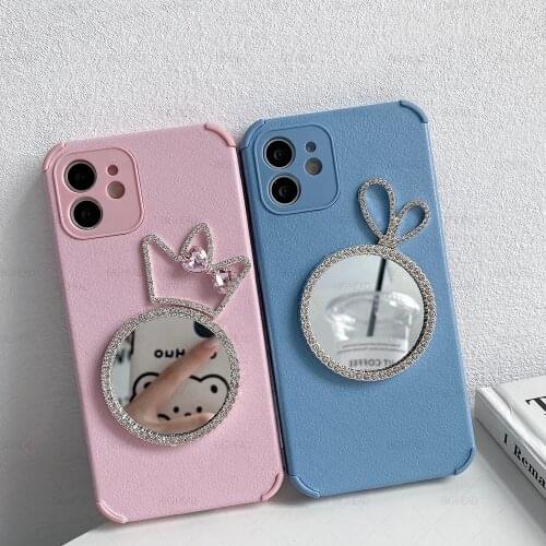 Luxury Leather Soft Phone Case for Huawei Y9 Prime 2019 Y7A Y9S P Smart Z Crown Mirror Shockproof Cover for P30 P40 Lite Pro