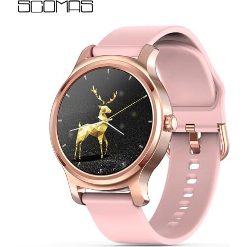 SCOMAS R2 Luxury Smart Watch Men Women 1.28“ Touchable Display Bluetooth Call Heart Rate Blood Pressure Monitor Sport Smartwatch