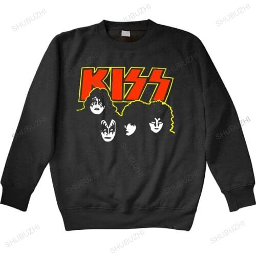 Men sweatshirt spring Kiss hoodies Vintage 1980 Rare Rock Band Concert warm 80s unisex sweatshirt men top