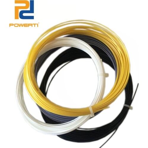 POWERTI 10pcs/lot Polyester Alu 1.25mm Tennis String Tennis Racket String 12m Gym Training Control Training Tennis String
