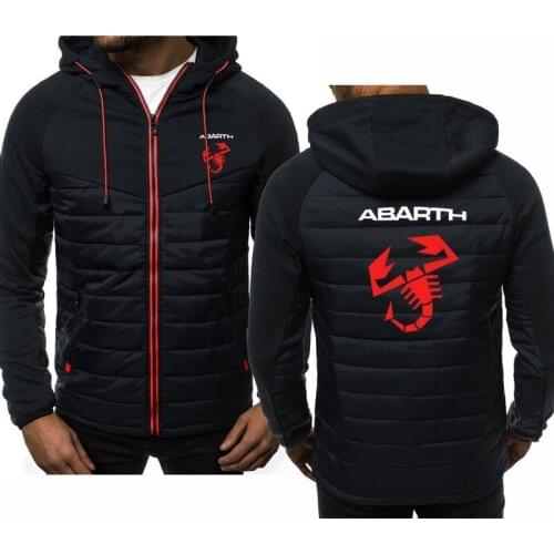 Hoodies Men Abarth Car Logo Print Sweatshirt Spring Autumn Men Hoodie Jacket Fashion Casual zipper Hoody Male Tops Clothing B