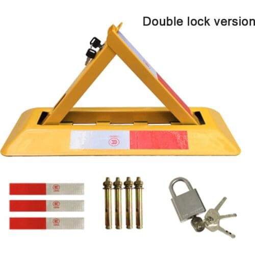 Thick double lock triangle ground lock parking lock parking pile parking column garage lock car lock parking lock special lock