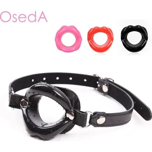 Open Mouth O-ring Gag Ball Cock Sucker Sexy Lip Oral BDSM Bondage Restraints Fetish Slave Adult Games Erotic Sex Toy For Women