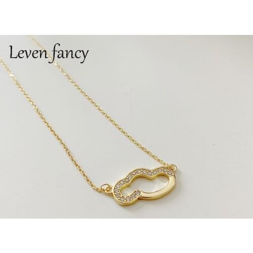 100% Real 925 Sterling Silver Simple Sequin Cloud Necklaces Clear Zircon Sideway Pendant Choker for Women Gift S925 Jewelry