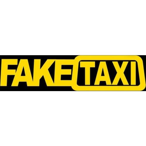 1Pcs Funny FAKE TAXI Car Auto Sticker FakeTaxi Decal Emblem Self Adhesive Vinyl Universal For BMW Toyota VW Honda Kia Opel Kia