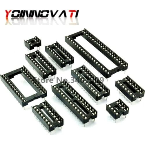 10PCS IC Sockets DIP6 DIP8 DIP14 DIP16 DIP18 DIP20 DIP28 pins Connector DIP Socket 6 8 14 16 18 20 24 28 pin