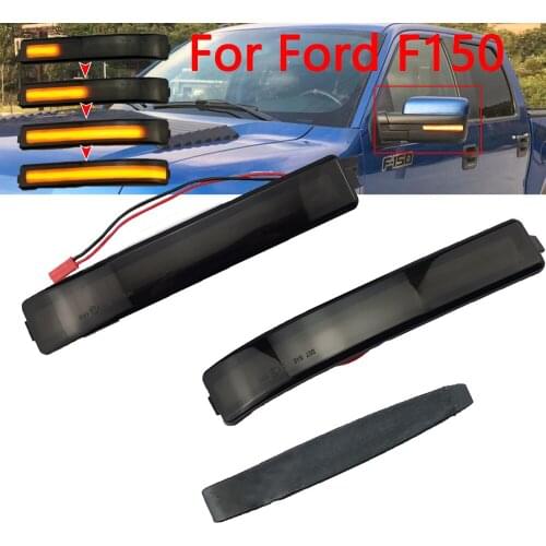 2PCS LED Side Fender Dynamic Turn Signal Light Marker Lamp For Ford F-150 F150 2004-2014 Raptor Expedition For Lincoln Mark LT