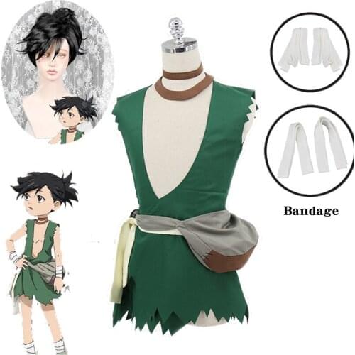2020 Anime Dororo Cosplay Costumes Mens Cute Outfits Halloween Carnvial Party Uniforms Full Set Dress+Belt+Bag+Choker+Bandage