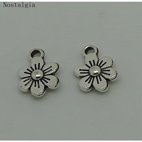 Nostalgia 30Pcs Cute Flower Charms For Jewelry Making Sunflower Crafts 12*9MM