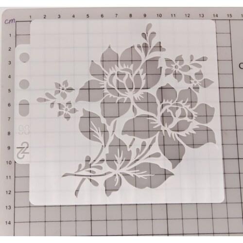 5PCS New flower Layering Stencils Drawing Color Spray stencil DIY Scrapbook photo album DIY Paper Card Crafts