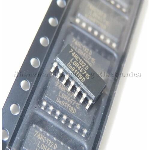 50PCS/LOT New 74HC132D SOP-14 NAND gate CMOS logic IC inverter