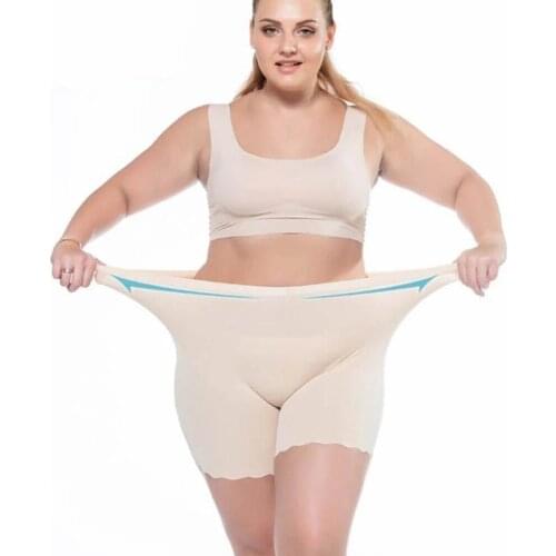 Plus Big Size Women Safety Shorts Pants Soft Comfortable Cotton Boxer Seamless Panties High Waist Women Thin Safety Underwear