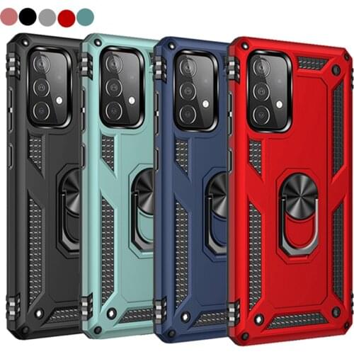 Metal Ring Armor Phone Case For Xiaomi Redmi Note 10 10s 9 9s 8 8T 7 Pro Poco X3 9T 10T 9A 7A K40 Lite Car Holder Back Cover