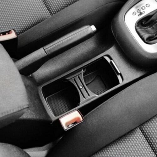 Black Car Card Holder Cup Drink Coins Slot Centre Console Auto Gap Organizer Car