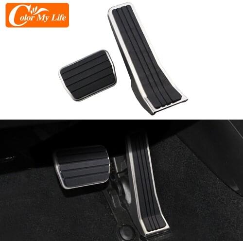 Color My Life 2Pcs/Set AT Brake Gas Pedal Cover Car Pedals Fit For Mazda 3 Axela CX-30 CX30 2019 2020 Replacement Parts