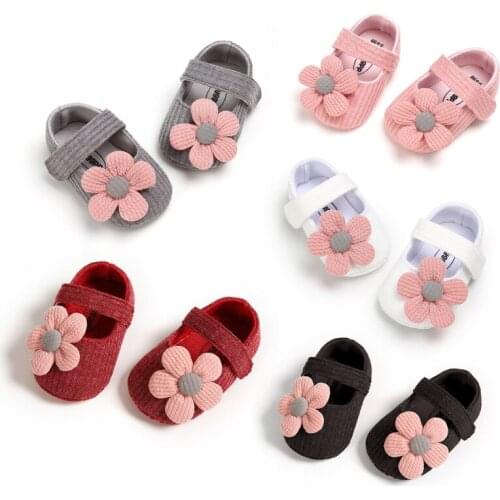 Baby Shoes Soft Crib Shoes Anti-Slip Cute Flower Newborn Infant First Walkers Comfortable Soft Sneaker Footwear Casual Prewalker
