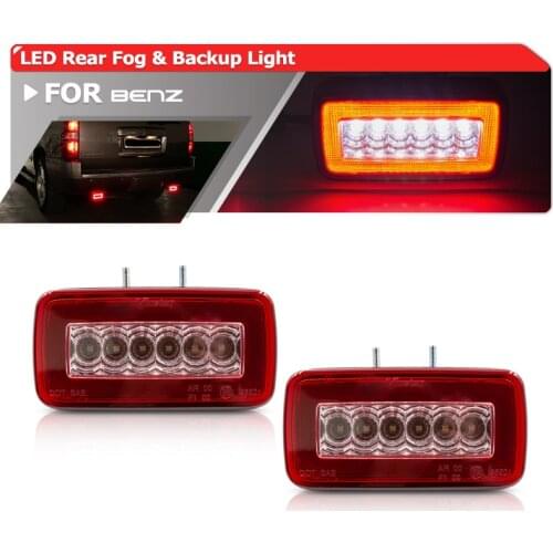 For Benz W463 G-Class 1986-2018 G500 G550 G55 AMG Rear Bumper Red Rear Led Fog Light White Backup. Reverse Lamp