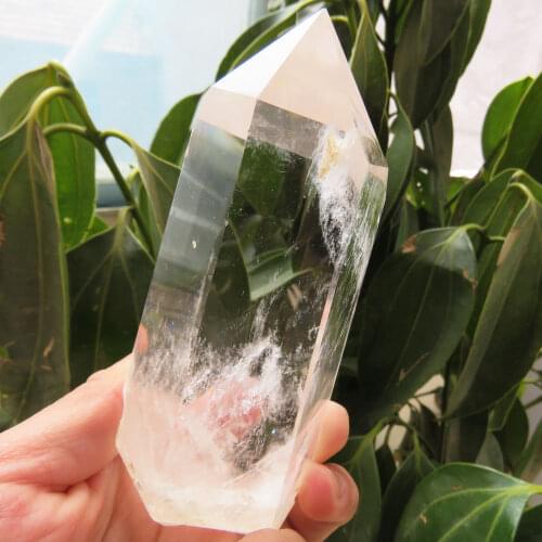Fantastic ! 287g Natural Clear Quartz Crystal Wand Single Terminated Point Polished Reiki Healing Mineral Quartz Crystal Stones