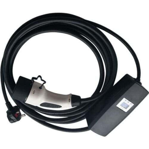 KHONS EV charger 230V with RCD type A protection iec 62196-2 ev charger home with evse UK 13A 3 pin plug