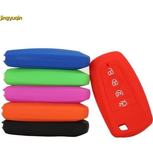 Jingyuqin 30pcs Remote Car Key Silicone Case Cover Protection For Ford Mondeo 2017 4 Buttons No Logo