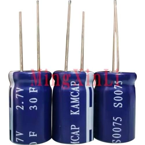 5PCS 2.7V30F Super farad capacitor Blue New Supercapacitor 30F 2.7V