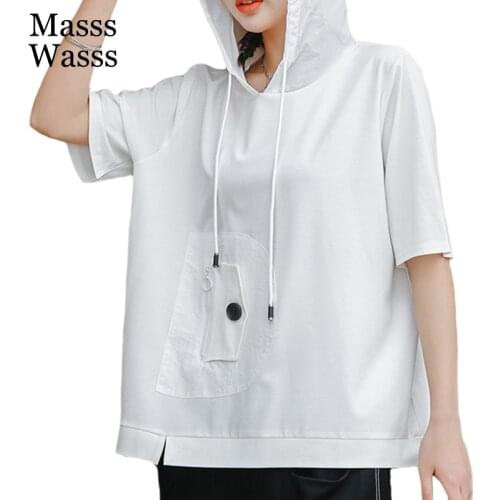 Women's Hooded T-shirts Masss Wasss China