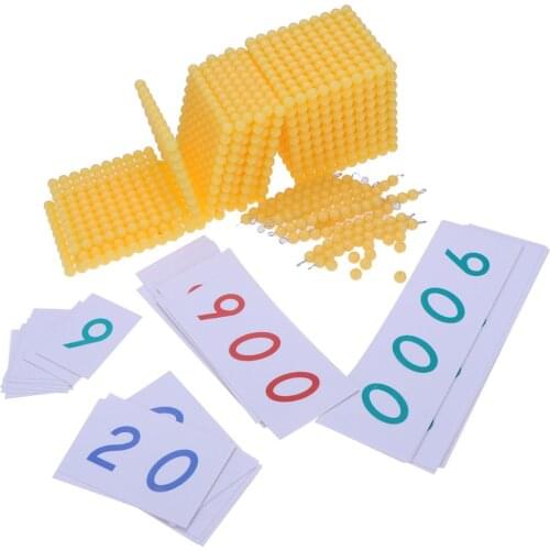 Montessori Material Mathematics Beads Card Numbers Banking Counting Math Game Educational Toy Preschool Learning for Children