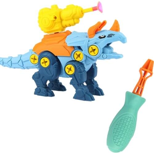 Education Block Disassembled Construction Toy Developmental DIY Joint Dinosaur for Kids Learning Gift incl Screwdriver
