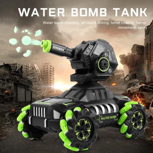 RC Tank Car,12Km/h All Terrains Electric Vehicle Can Water Bomb Car Remote Control Car Electric Car Childrens Toy For Boy Gift