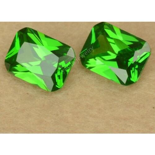 Sale Zircon CZ Stone 3X5m~13x18mm Light Green Color Octangle Rectangle Shape Loose Cubic Zirconia Synthetic Gems For Jewelry