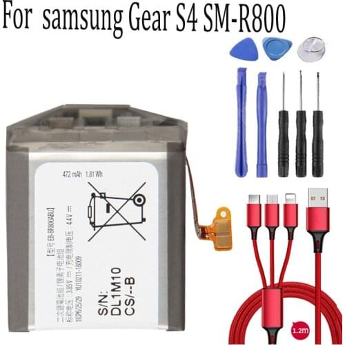 EB-BR800ABU For Samsung Gear S4 SM-R800 SM-R805 SM-R810 46mm Smart Watch Battery+USB cable+toolki