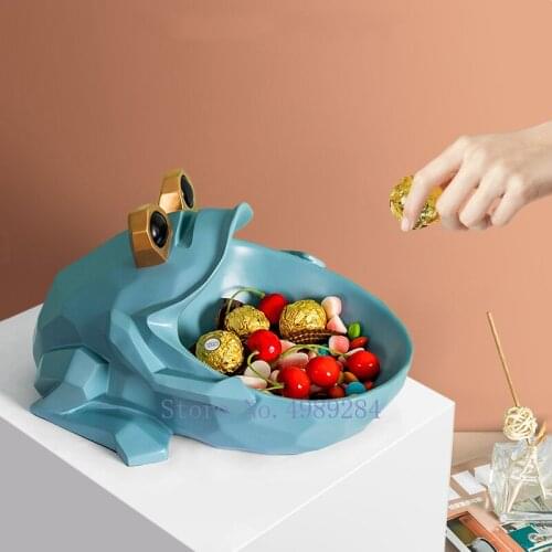 Resin Desktop Storage Ornaments Frog Cartoons Key Storage Tray Modern Home Decoration Childrens Room Decorative Ornaments