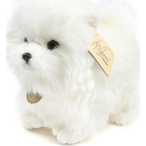 Aurora Pom Dog Breed with Soft Long Plush Pomeranian Bichon Frise Poodle Puppy Funny Doll Child Adult Birthday Christmas Gift