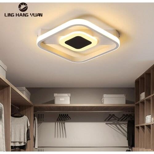 Modern Led Chandelier Small Ceiling Chandelier Lighting for Living room Bedroom Dining room Corridor Light Aisle Lamp 15w Square
