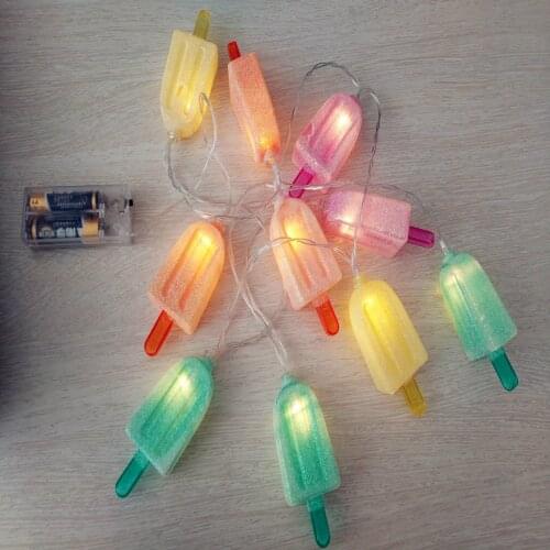 10Led Popsicle Led Lights String Wedding Christmas Birthday Childrens room Decoration fancy Indoor/Outdoor Light Decor for Kids